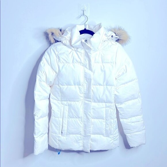Women's White Puffer Jacket - Picture 3 of 4